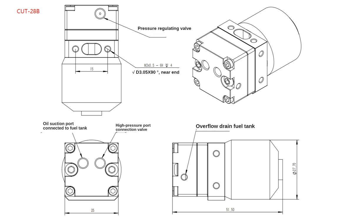 CUT-28B Hydraulic Oil Pump 594 580 Rc Hydraulic Excavator – VAJJEXRC