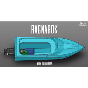 3D Printed Rc Racing Jet Boat Ragnarok with M-JET-35 Jet Pump 55CM Length