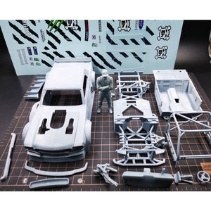 1/24 V2 Hoonigan 3d Printed Plastic Assembly Model with Transfer Stickers