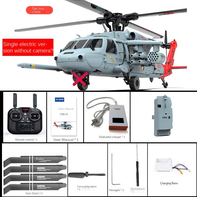 YUXIANG F09H Black Hawk Rc Helicopter RTF VAJJEXRC