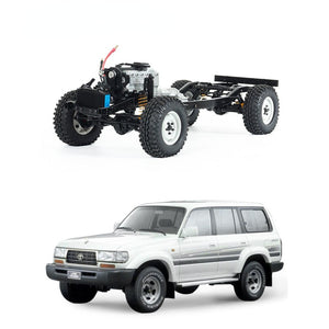 RCRUN 1/10 LC80 Metall-Chassis-Rahmen-Kit, verstellbarer Radstand für 1/10 RC Crawler Kit 