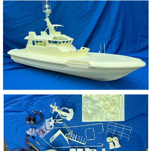 1/24 66ft Coast Guard Resin Hull Assembly Kit RC Jet Pump Ship Model