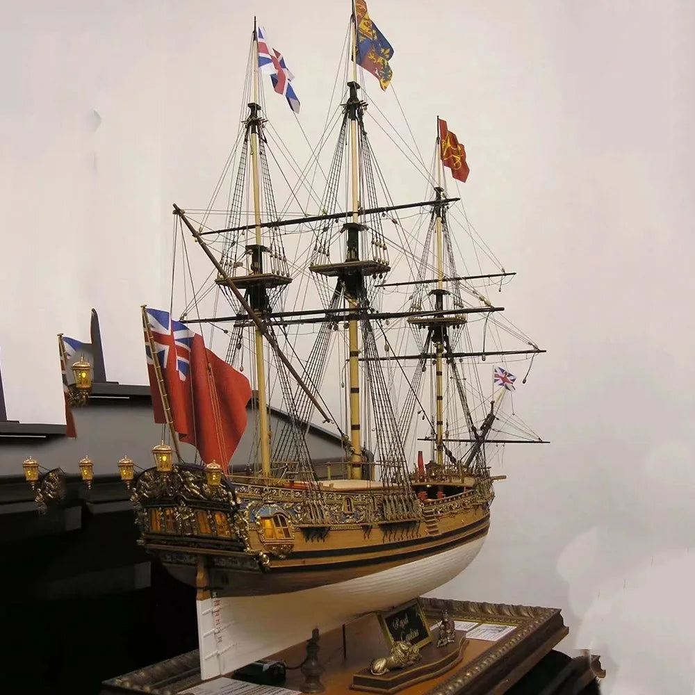 1/50 French Royal Caroline Wooden Sailing Ship Model Assembly DIY Kit ...