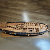 1/96 Wood Salamandre La Salamandre Fully Internal Sailboat Model Kit