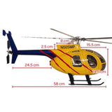 450 Class MD500D Hughes Rc Helicopter Case SCALE FUSELAGE for 450sport