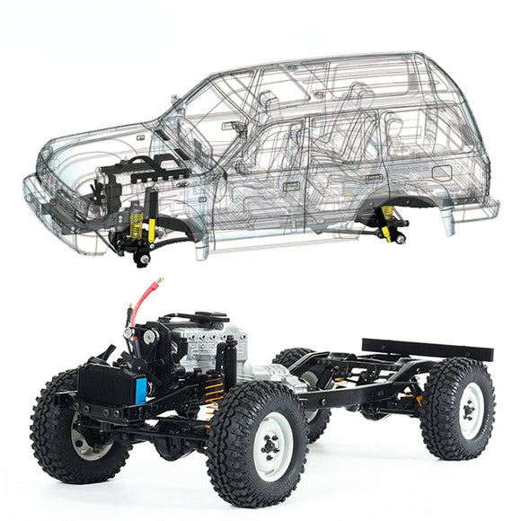 RCRUN LC80 Metall-Chassis-Rahmen-Kit für 1/10 RC Crawler 
