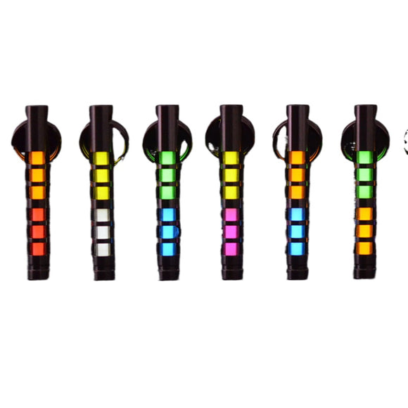 Two-color titanium alloy tritium trachea self-luminous keychain