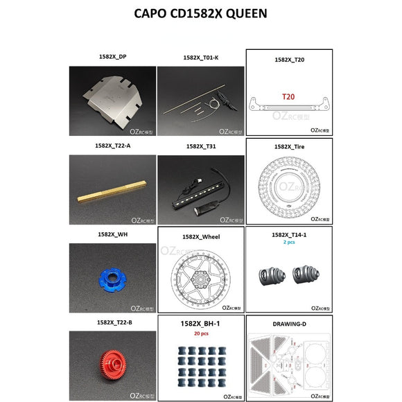 CAPO CD1582X QUEEN Rc Car Original Repair Part