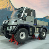 1/10 Rc Unimog Climbing Car Metal Chassis with Hydraulic Lifting Cargo Bucket Front Shovel RTR