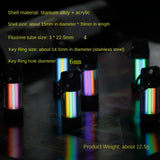 Titanium Acrylic 4-in-1 Tritium Tracheal Keychain Self-Illuminating for 25 Years