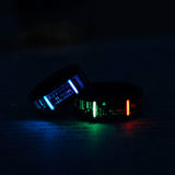 Sandalwood Inlaid Chip Tritium Trachea Ring Self-luminous for 25 Years