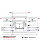 Metal Front Bumper with Led Light for 1/14 Rc Tamiya King Hauler Truck Tractor 56344 56301