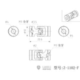 LESU Stainless Steel Universal Joint CVD Coupling 5MM for 1/14 Rc Truck Excavator Diy