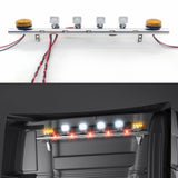 LED Aluminum Alloy Light Bar of The Cab for 1/14 Scale Remote Control Tamiya Truck Tractor Scania R620 Volvo Fh16 Actros 1851 3363