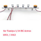 LED Aluminum Alloy Light Bar of The Cab for 1/14 Scale Remote Control Tamiya Truck Tractor Scania R620 Volvo Fh16 Actros 1851 3363