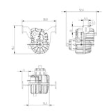 Metall-Mitteldifferenzial-Verteilergetriebe mit Sperrfunktion für 1/14 Tamiya LKW-Traktor Scania King Hauler Benz Volvo