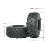 2pcs Tire for RC4wd 1/14 Tamiya 870K RC Hydraulic Loader RC Tractor Truck