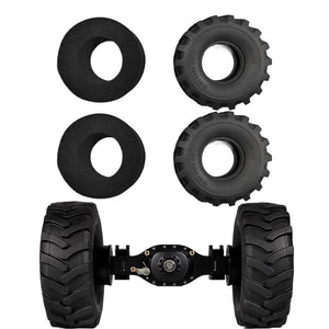 2pcs Tire for RC4wd 1/14 Tamiya 870K RC Hydraulic Loader RC Tractor Truck