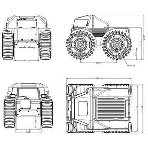 KKRC 1/10 Lurker All Terrain Transport RC Fahrzeug LKW D-E077 Kletterwagen-Kit 