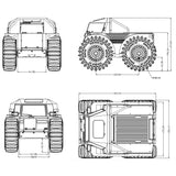 KKRC 1/10 Lurker All Terrain Transport RC Vehicle Truck D-E077 Climbing Car Kit