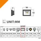 DC3V Rectangular Plastic Lamp for 1/14 Tamiya Rc Tractor Trcuk Scania R620 770s Volvo Fh16 Diy