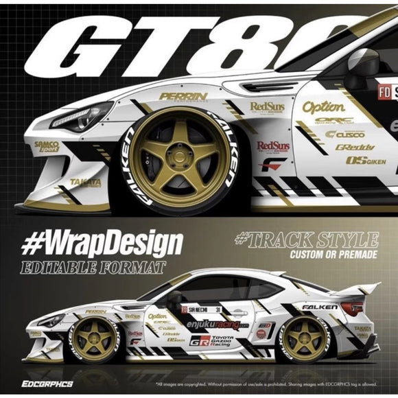 Tamiya Toyota  Rocket Bunny RCGT86 1/10 Rc Drift Car Sticker