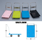 1/14 Miniature Plastic Trolley Model with Movable Wheels