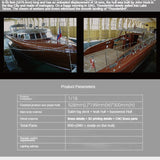 Retro Classic 1/18 Thunderbird Yacht-Bootsmodellbausatz, manuelle Montage 
