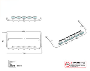 DC 5V Dachscheinwerfer aus Kunststoff für Tamiya Rc Scania R620 770S Rc Traktor