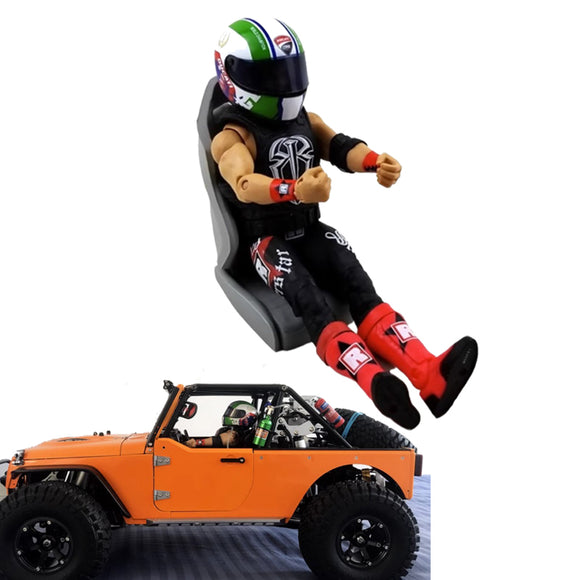 1/10 RC Climbing Car Simulation Driver Doll with Helmet Model