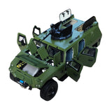 1/18 Véhicule tout-terrain blindé en alliage statique modèle vert militaire