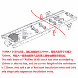 TAMIYA 1/14 King Hauler Rc Tractor 6 × 4 56301 56344 Extended Girder