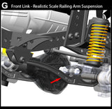 RCRUN 1/10 LC80 Metall-Chassis-Rahmen-Kit, verstellbarer Radstand für 1/10 RC Crawler Kit 