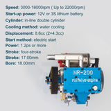 RUIFEIYA NR200 8.6cc Inline 2-cylinder 4-stroke Nitro Engine Gasoline Engine Model for 1/8 RC Car