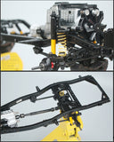 RCRUN 1/10 LC80 Metal Chassis Frame Kit Adjustable Wheelbase for 1/10 RC Crawler Kit