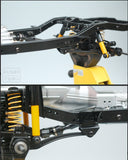 RCRUN 1/10 LC80 Metall-Chassis-Rahmen-Kit, verstellbarer Radstand für 1/10 RC Crawler Kit 