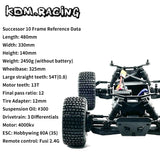 KDM RACING 4WD SUCCESSOR 1/10 Rc Brushless Monster Truck Buggy Car RTR