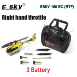 ESKY 150EC RC Helicopter MINI Scale with 6 DOF FXZ Flight Controller Altitude Hold Flybarless  RTF