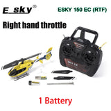 ESKY 150EC RC Helicopter MINI Scale with 6 DOF FXZ Flight Controller Altitude Hold Flybarless  RTF