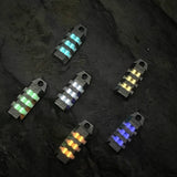 TC4 Titanium Alloy Double Tritium Trachea Keychain Self-luminous for 25 Years