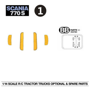 1/14 TAMIYA 770S Scania 56368 56371 Rc Tractor Transparent Plastic Lamp Housing