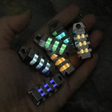 TC4 Titanium Alloy Double Tritium Trachea Keychain Self-luminous for 25 Years