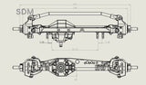 SDM SCX10 3rd Generation TRX4 VP Phoenix Rc Car Constant Speed To All Metal CNC Axle DA04