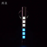 Two-color titanium alloy tritium trachea self-luminous keychain