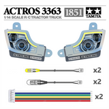 DC 5V Integrated dynamic headlight assembly for 1/14 TAMIYA ACTROS RC TRACTOR 3363 1851