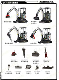 JXmodel JX-E20 Rc Miniature Hydraulic Excavator Electric Expansion Tool