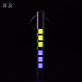 Two-color titanium alloy tritium trachea self-luminous keychain