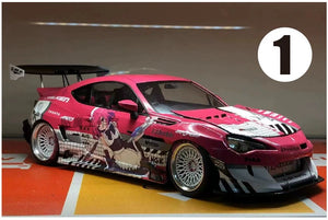 1/24 Rc Drift Car EVA S13 S15 Supra Shell Painted Water Transfer Sticker