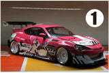 1/24 Rc Drift Car EVA S13 S15 Supra Shell Painted Water Transfer Sticker