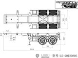 1/14 LESU Aluminum Alloy 20 Feet 40 Feet Semi-trailer Container Chassis Frame